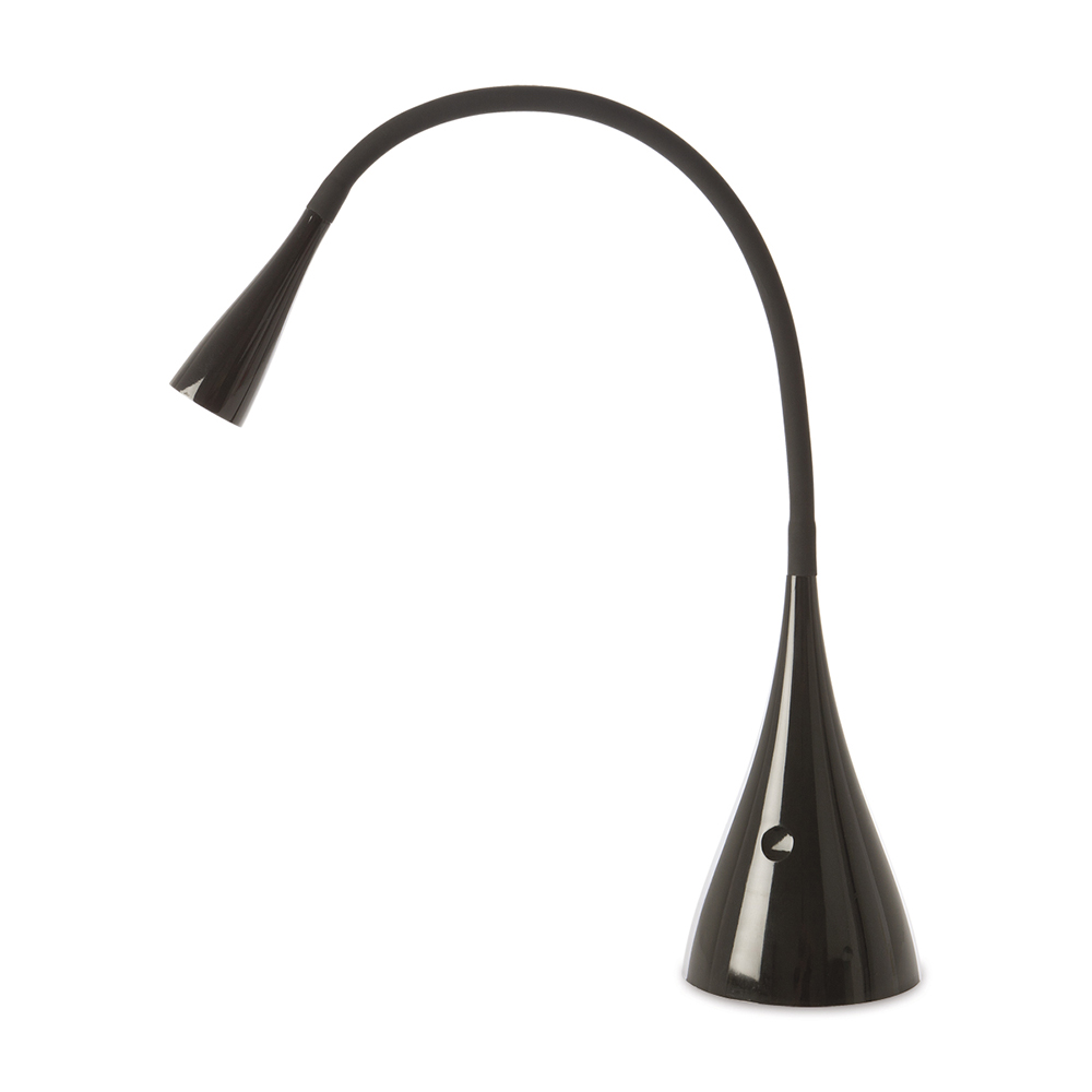 foto del prodotto lampada da scrivania contemporanea snake acrilico nero led 3w 3000k