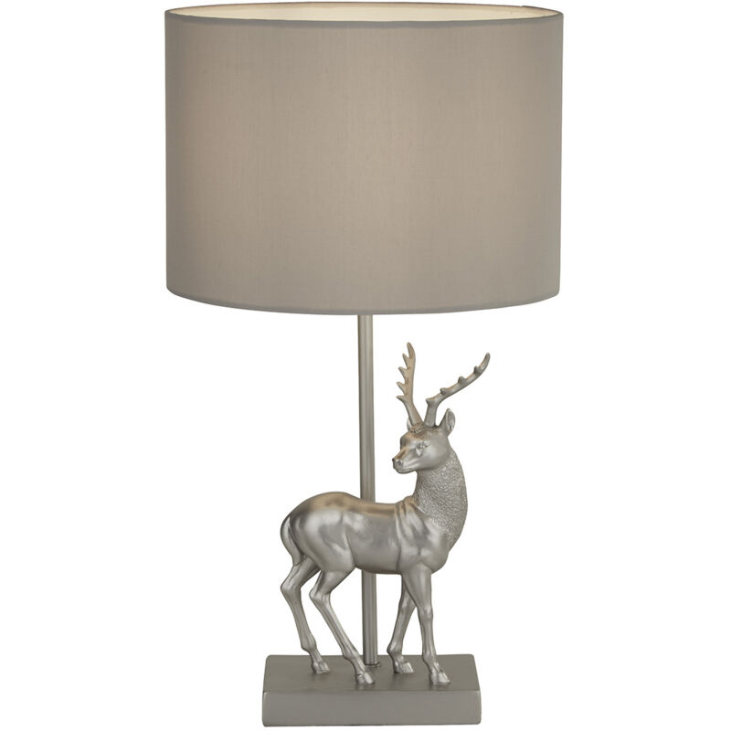 foto del prodotto lampada da scrivania contemporanea stag policarbonato argento grigio 1 luce e27