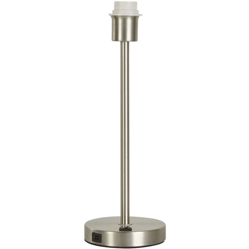 foto del prodotto lampada da scrivania contemporanea usb acciaio cromo senza paralume 1 luce e27