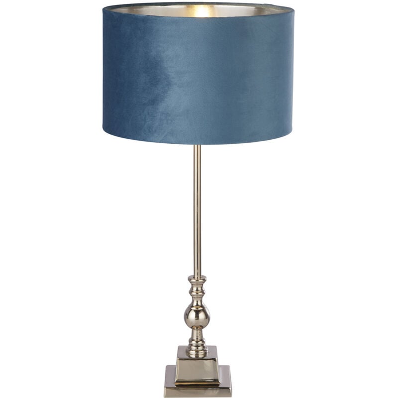 foto del prodotto lampada da scrivania contemporanea whitby metallo cromo tessuto cromo 1 luce e27