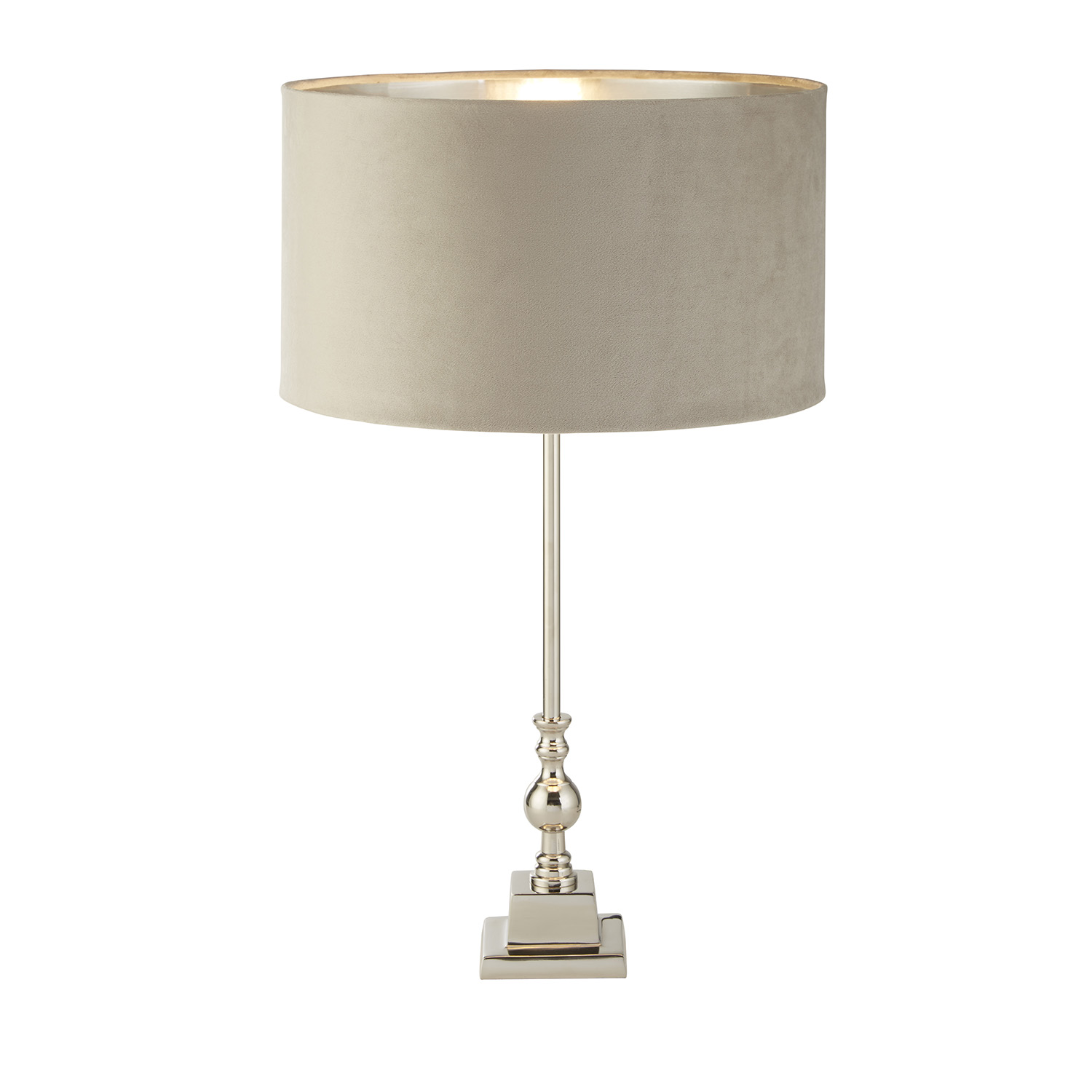 foto del prodotto lampada da scrivania contemporanea whitby metallo cromo velluto talpa 1 luce e27