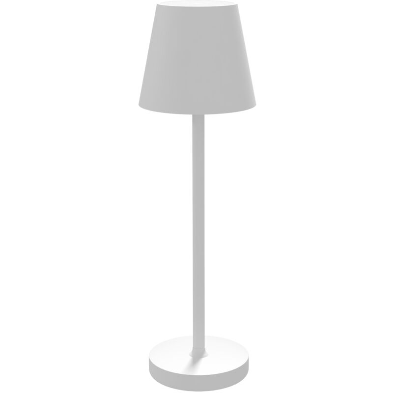 foto del prodotto lampada da scrivania da 3600mah bianca con cavo di ricarica homcom