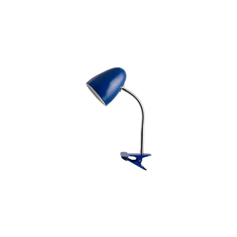 foto del prodotto lampada da scrivania gaeta e27 blu con morsetto
