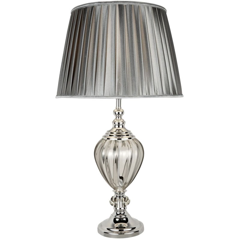 foto del prodotto lampada da scrivania greyson acciaio cromo vetro trasparente 1 luce e27