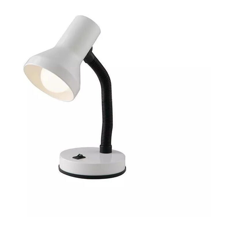 foto del prodotto lampada da scrivania in metallo bianco, 60w