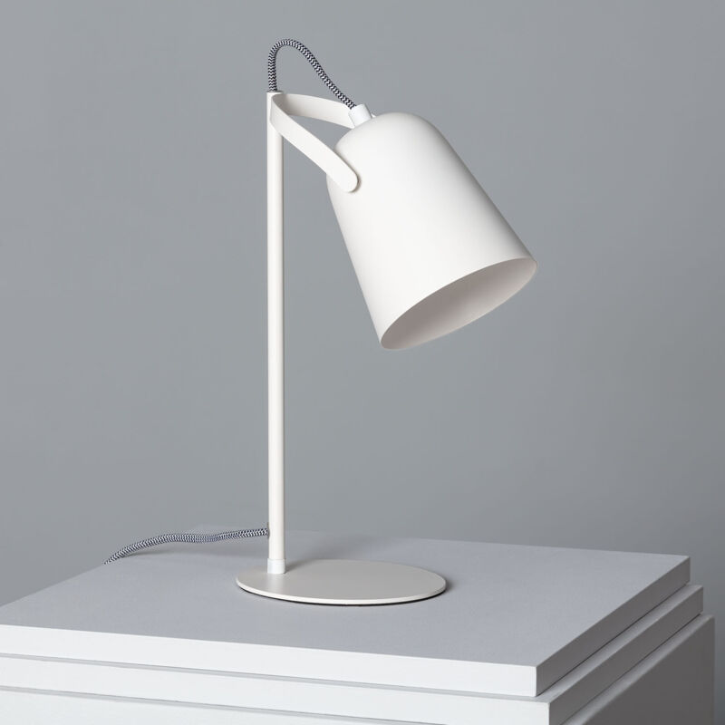 foto del prodotto lampada da scrivania in metallo flexo orfeo bianco