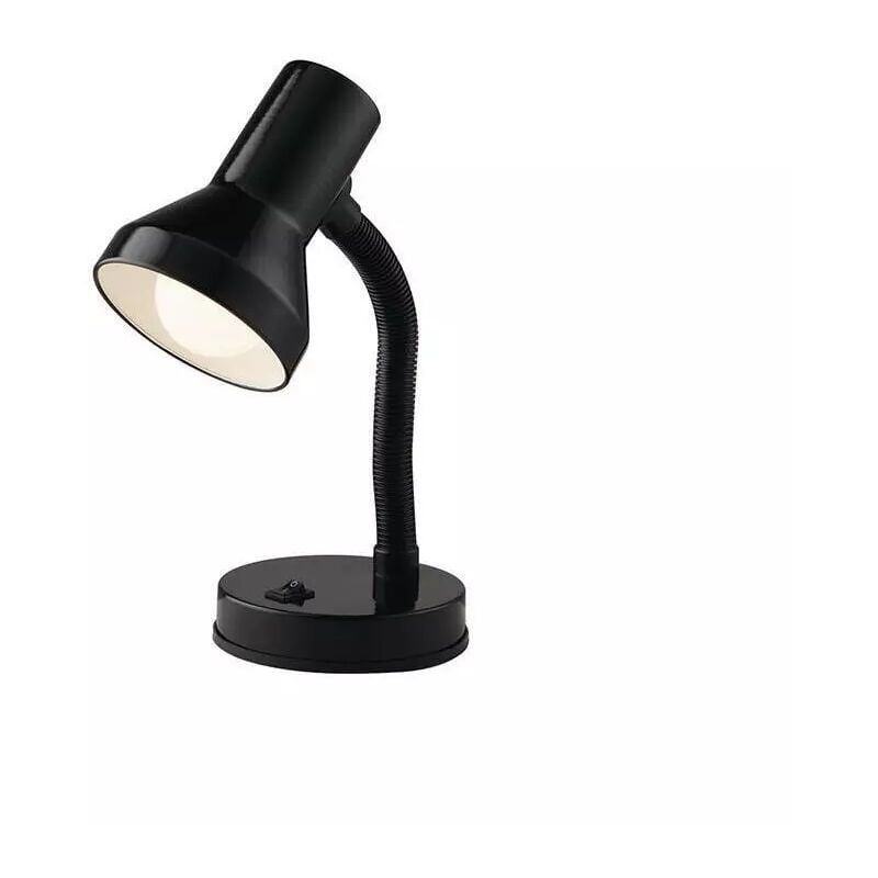 foto del prodotto lampada da scrivania in metallo nero, 60w