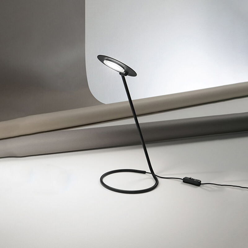 foto del prodotto lampada da scrivania industrial minimal miniarc metallo nero led 5w 3000k