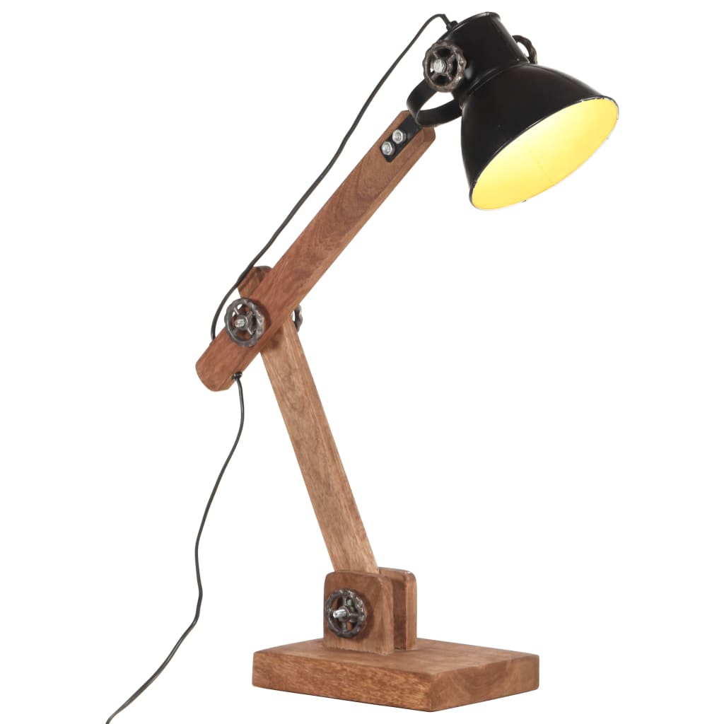 foto del prodotto lampada da scrivania industriale nera rotonda 58x18x90 cm e27 cod mxl 55515
