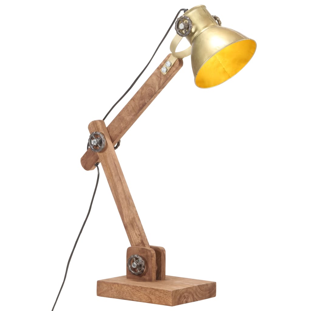 foto del prodotto lampada da scrivania industriale ottone rotonda 58x18x90 cm e27cod mxl 95487