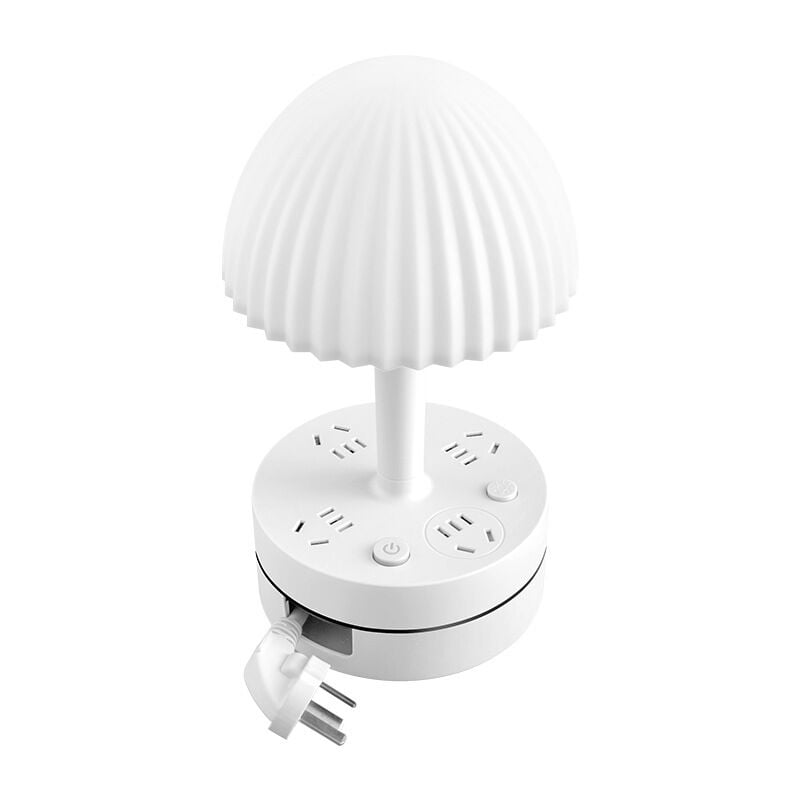 foto del prodotto lampada da scrivania lampada da notte luce tricolore 3 prese 2usb tipo c 1,8 m bianco 
