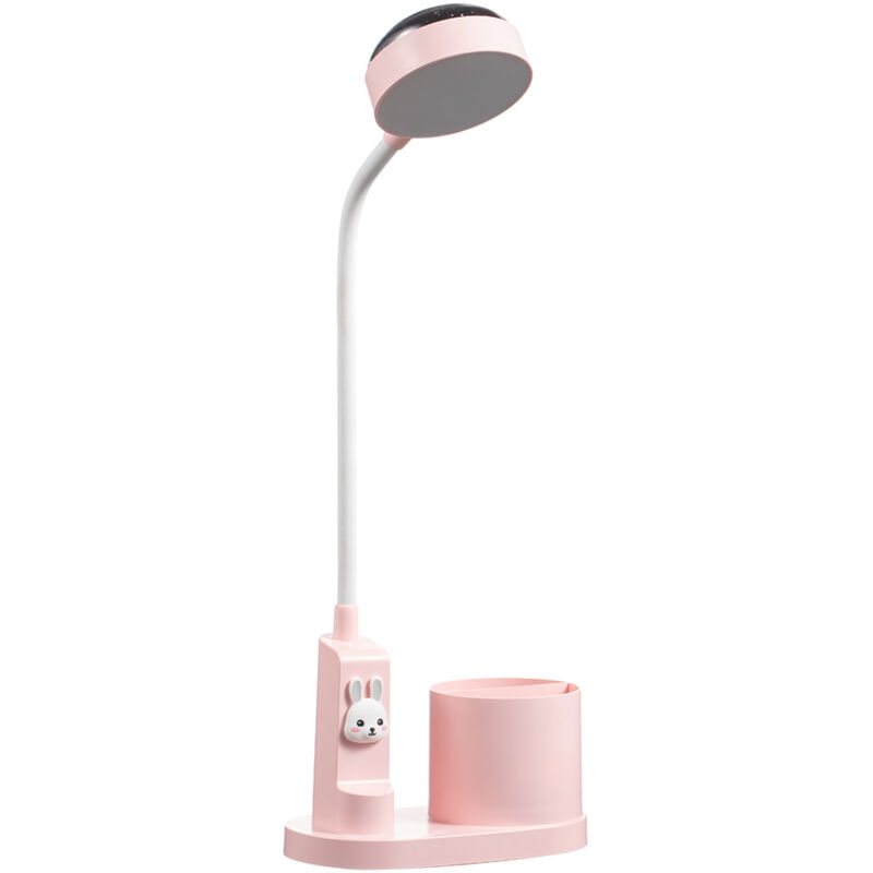 foto del prodotto lampada da scrivania, lampada da tavolo per studio con portapenne, lampada da notte con cambio colore automatico, luce di lettura a led ricaricabile