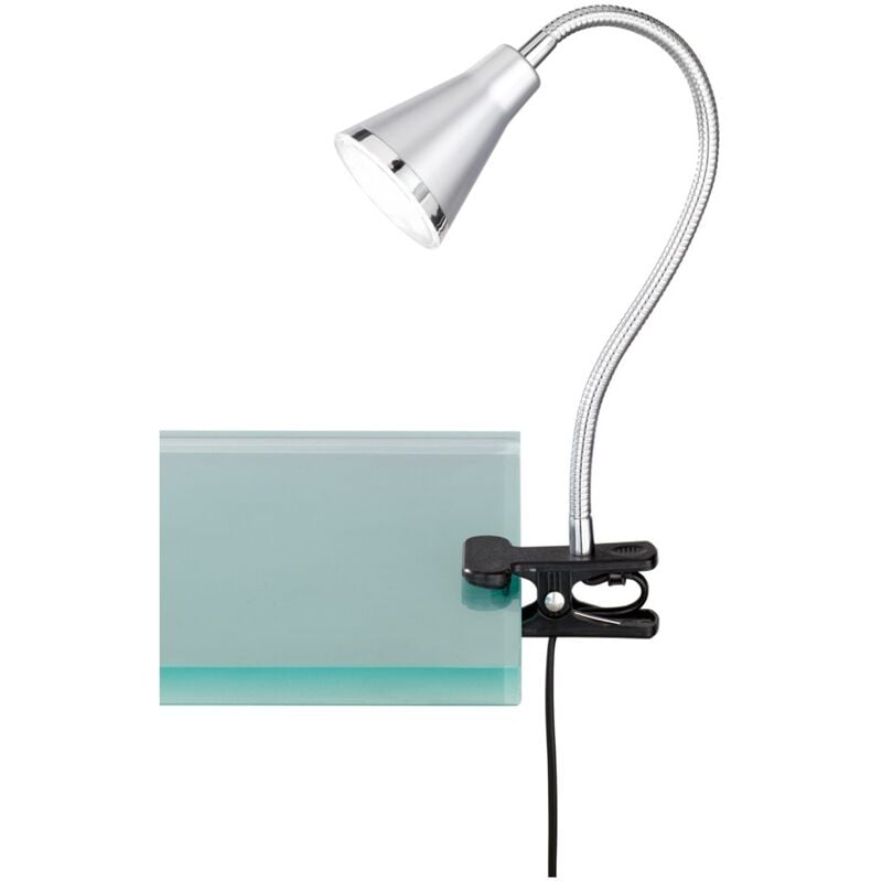 foto del prodotto lampada da scrivania led 3,8w con pinza titanio arras trio lighting