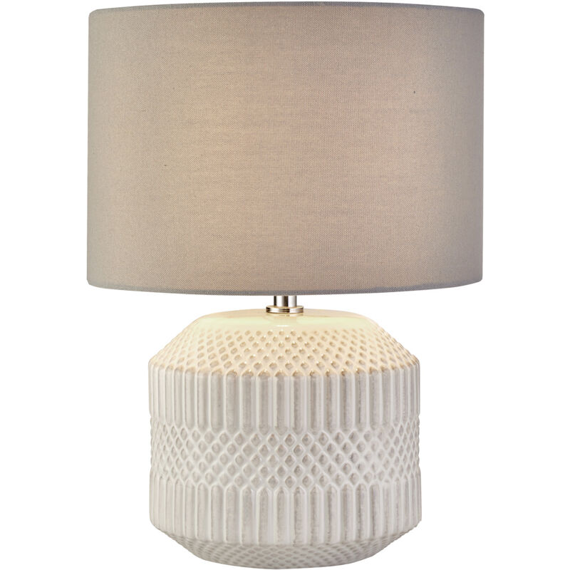 foto del prodotto lampada da scrivania marchese cemento bianco acciaio grigio 1 luce e14
