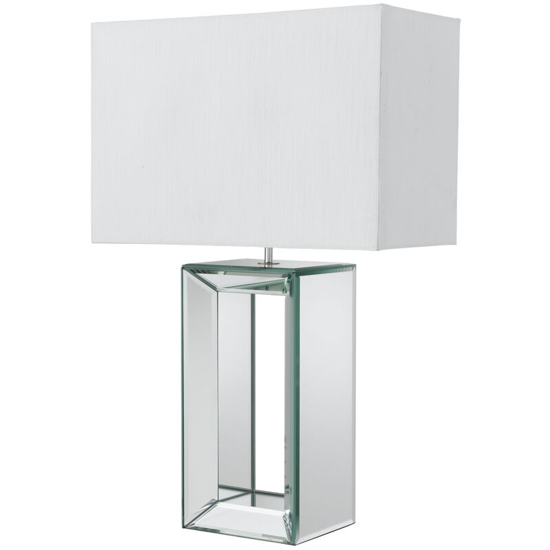 foto del prodotto lampada da scrivania mirror vetro bianco tessuto trasparente 1 luce e27