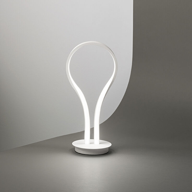 foto del prodotto lampada da scrivania moderna blossom metallo bianco acrilico led 13w 3000k