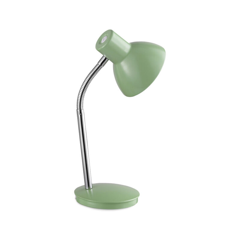 foto del prodotto lampada da scrivania moderna play metallo cromo verde 1 luce e14