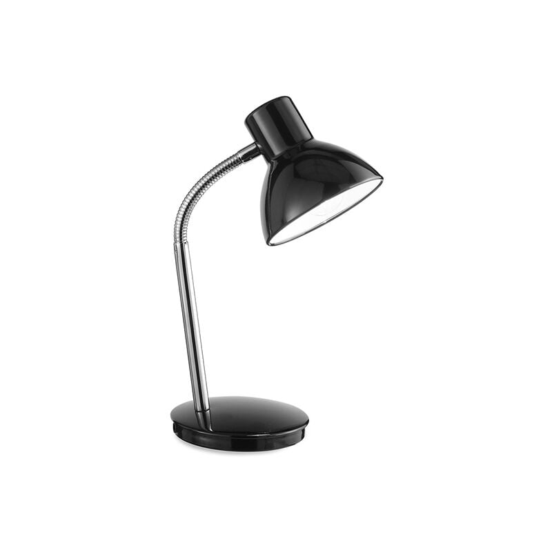 foto del prodotto lampada da scrivania moderna play metallo nero cromo 1 luce e14
