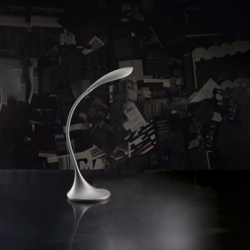 foto del prodotto lampada da scrivania moderna puddy acrilico grigio led 4,5w 3000k