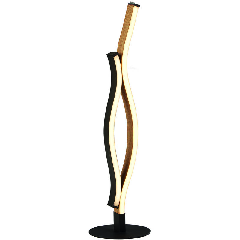 foto del prodotto lampada da scrivania moderno fioritura acciaio nero marrone led 11w cct