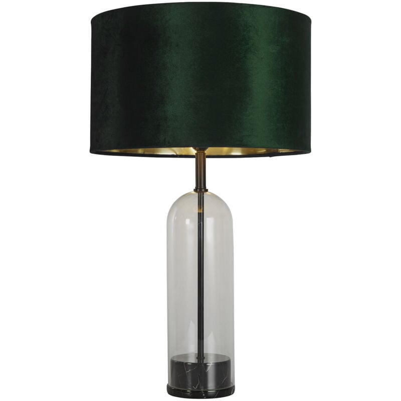 foto del prodotto lampada da scrivania oxford acciaio ottone tessuto verde e oro 1 luce e27