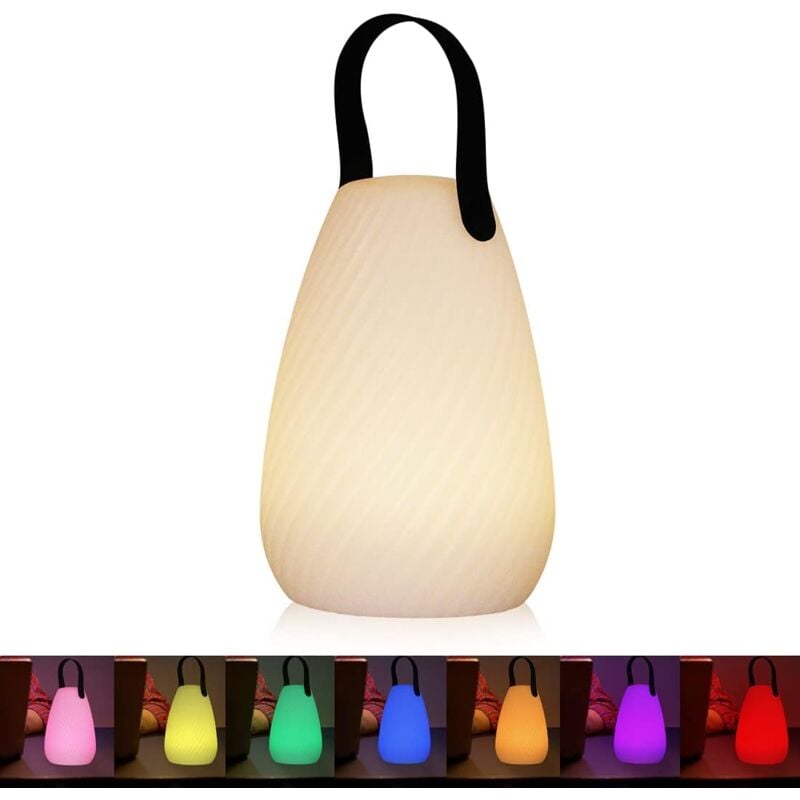 foto del prodotto lampada da scrivania portatile, lampada da comodino, ricaricabile, impermeabile a led, senza fili, multicolore, dimmerabile, lampada da esterno,