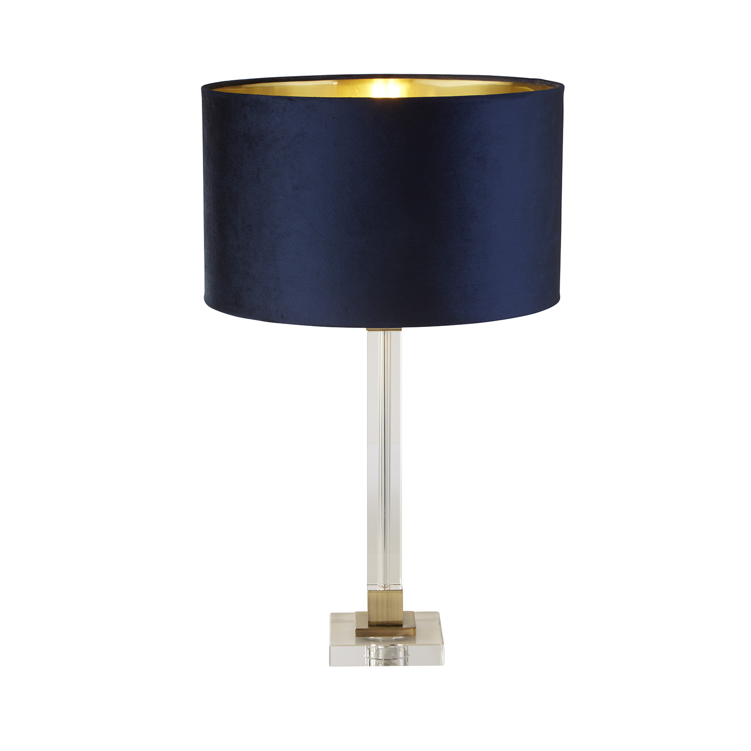 foto del prodotto lampada da scrivania scarborough cristallo velluto blu 1 luce e27