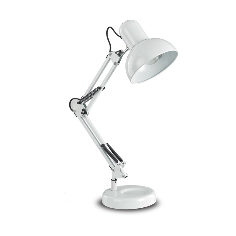foto del prodotto lampada da scrivania ufficio moderna kelly metallo bianco 1 luce e27