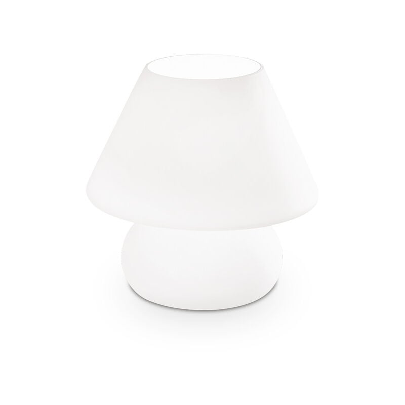 foto del prodotto lampada da scrivania ufficio moderna prato vetro bianco 1 luce e27 small