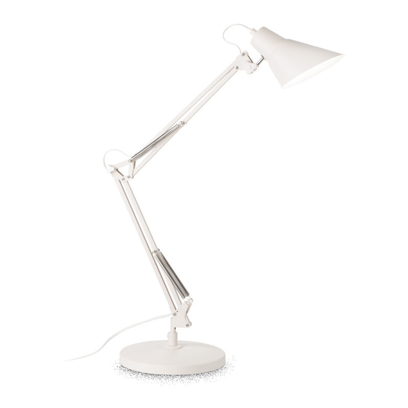 foto del prodotto lampada da scrivania ufficio moderna sally metallo bianco 1 luce e27