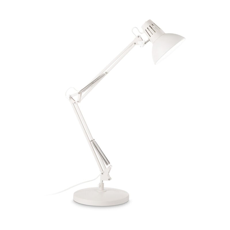 foto del prodotto lampada da scrivania ufficio moderna wally metallo bianco e rame 1 luce e27