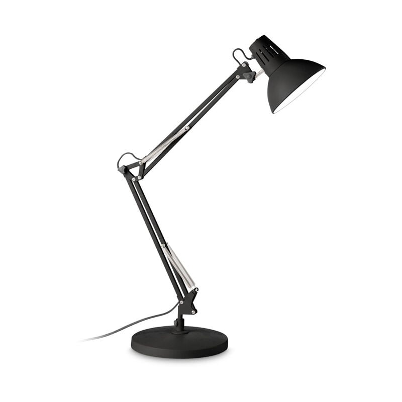foto del prodotto lampada da scrivania ufficio moderna wally metallo nero 1 luce e27
