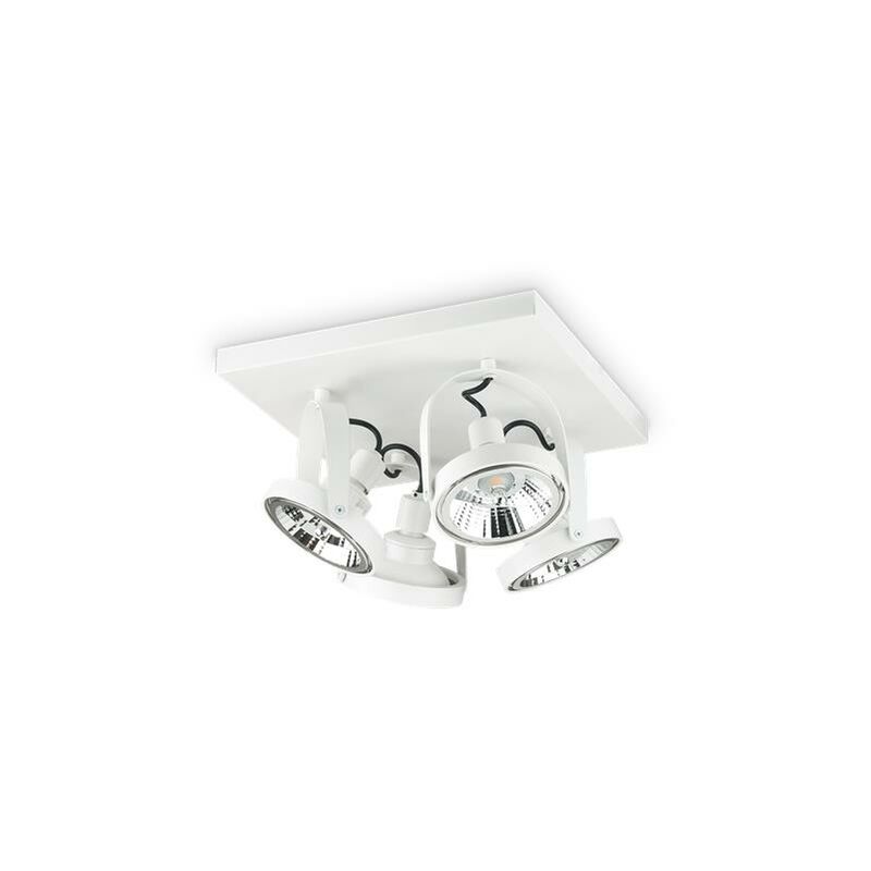 foto del prodotto lampada da soffitto 4 luci glim pl4 square bianco