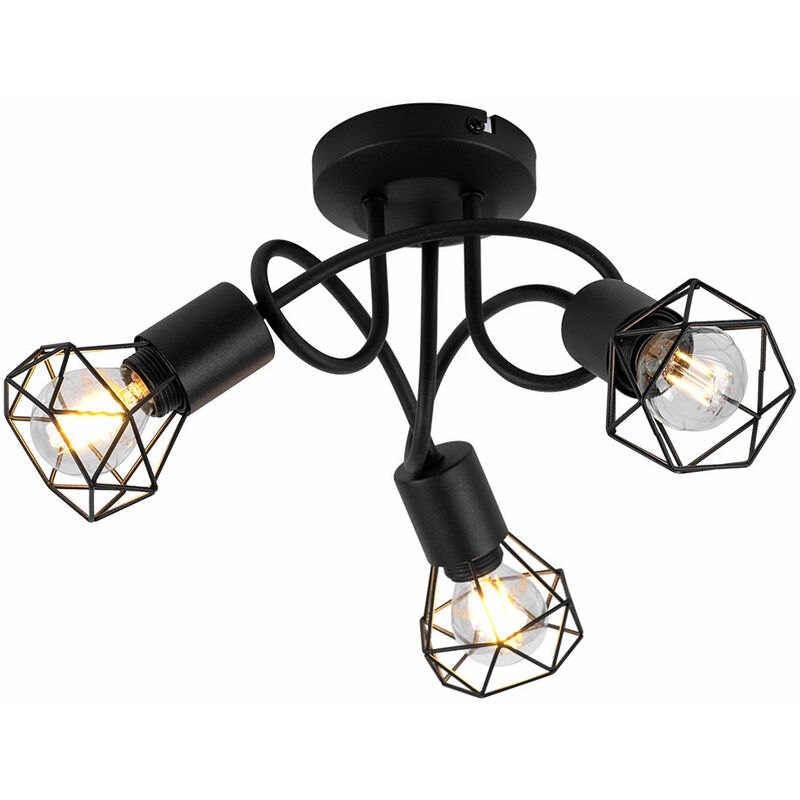 foto del prodotto lampada da soffitto a gabbia dimmerabile con telecomando per faretto da soggiorno in un set di lampadine led rgb