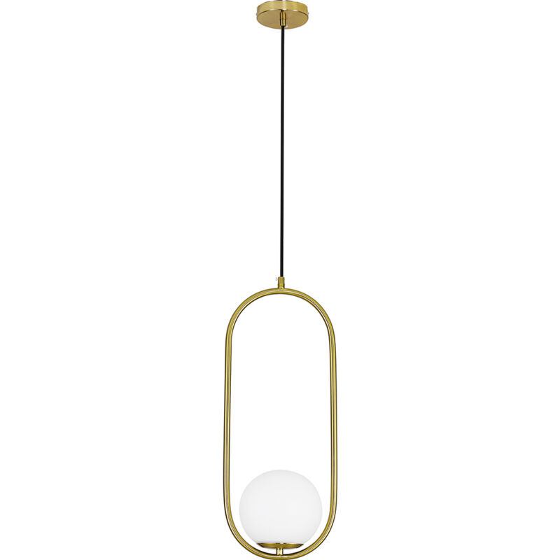 foto del prodotto lampada da soffitto a globo lampada a sospensione dorata ruby oro