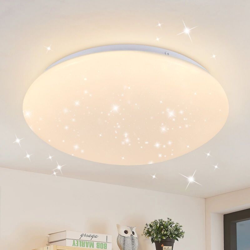 foto del prodotto lampada da soffitto a led 30 cm cielo stellato lampada da camera da letto lampada da soffitto rotonda bianco caldo 18w ip44 per cameretta per