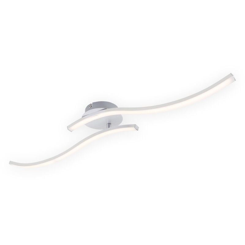 foto del prodotto lampada da soffitto a led a 2 luci 1.400 lumen 3.000 kelvin 18 w finitura alluminio briloner