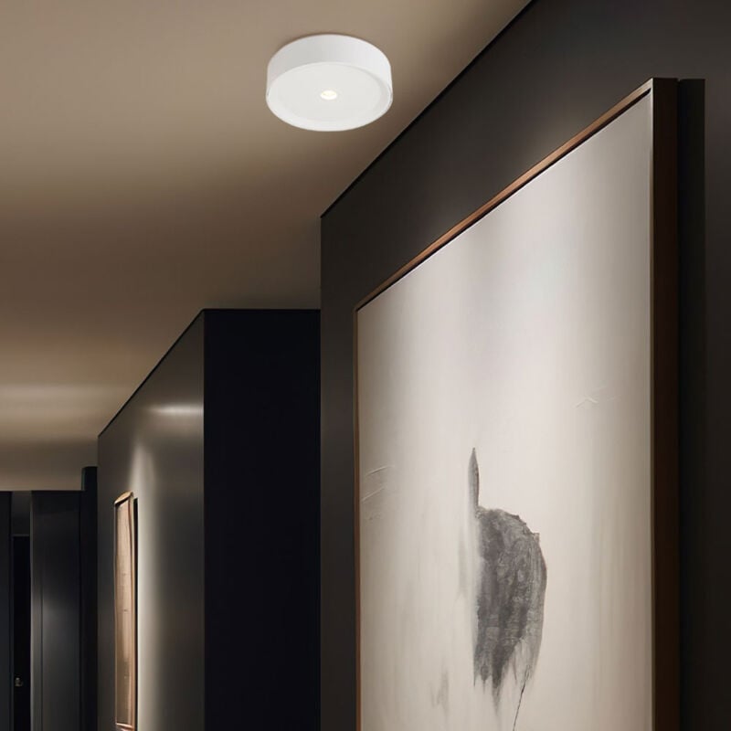 foto del prodotto lampada da soffitto a led apparecchio di illuminazione in metallo alluminio bianco soggiorno camera da letto
