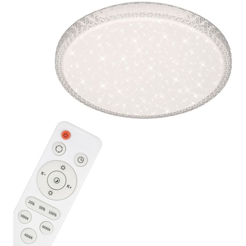 foto del prodotto lampada da soffitto a led cct decorazione a stelle effetto cristallo dimmerabile 24w 39,3cm briloner