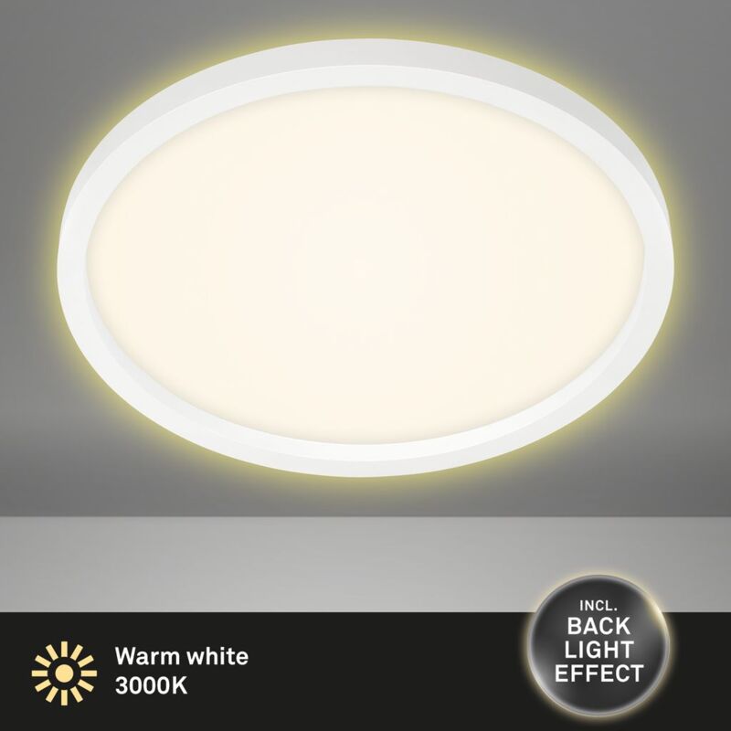 foto del prodotto lampada da soffitto a led con effetto retroilluminazione 22 w bianca 42,5 cm briloner