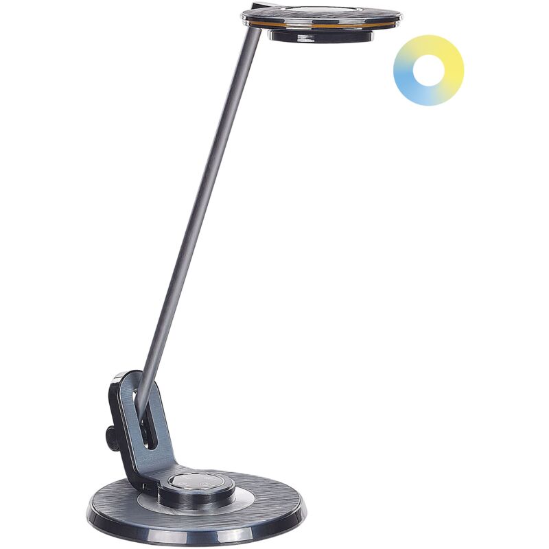 foto del prodotto lampada da soffitto a led con piastra metallica nera 45 cm supporto usb corvus