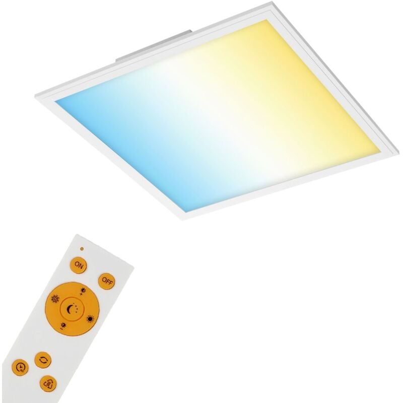 foto del prodotto lampada da soffitto a led dimmerabile telecomando cct bianco 24w plastica briloner