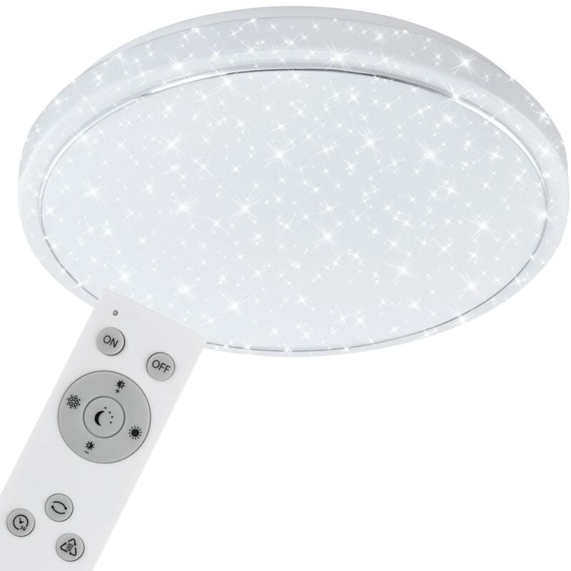 foto del prodotto lampada da soffitto a led dimmerabile telecomando cielo stellato cct 48w bianco briloner