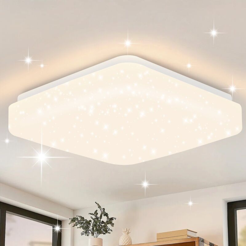 foto del prodotto lampada da soffitto a led gbly lampada da camera da letto con cielo stellato da 15 w, lampada da cucina da 21 cm, lampada da corridoio bianco caldo,