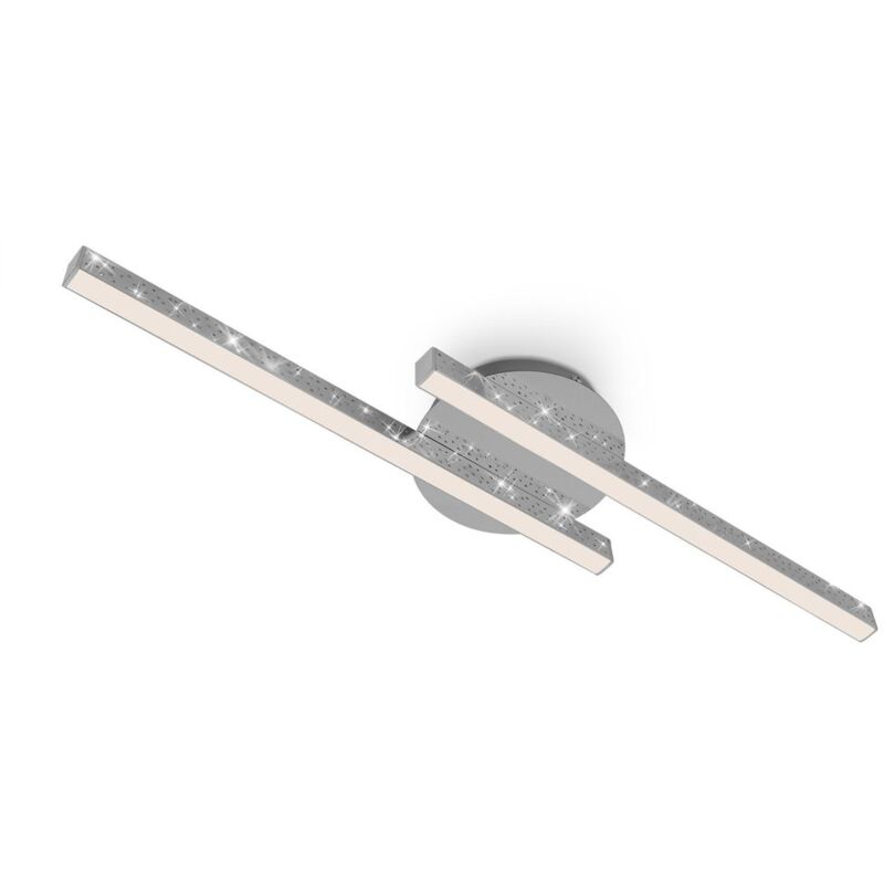 foto del prodotto lampada da soffitto a led lampada da parete effetto glitterato 2 luci 10,5w cromo metallo briloner