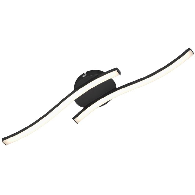 foto del prodotto lampada da soffitto a led, lampada da soffitto a 2 luci 12 w 3000k nero metallo briloner