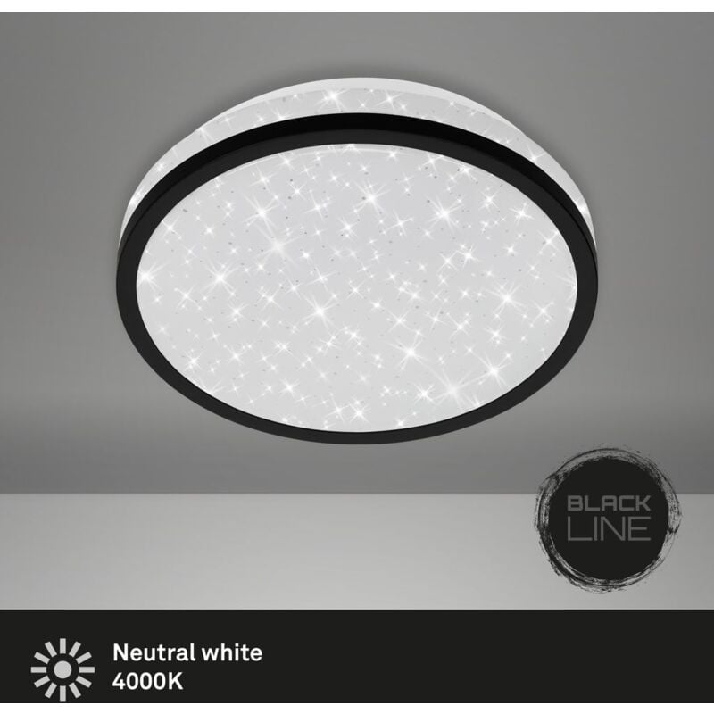 foto del prodotto lampada da soffitto a led lampada da soffitto cielo stellato 24w nero 21,7cm 4000k briloner