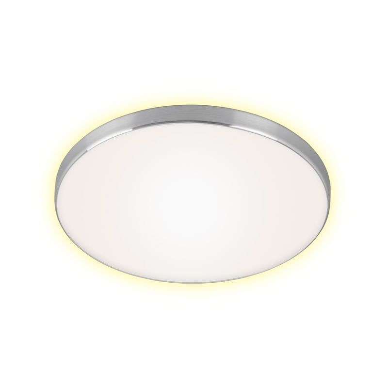 foto del prodotto lampada da soffitto a led lampada da soffitto effetto retroilluminazione 18w plastica bianco-alluminio briloner