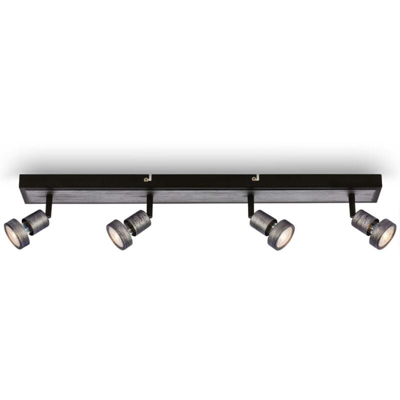 foto del prodotto lampada da soffitto a led lampada da soffitto spot orientabile 4xgu10 4,9w argento antico briloner