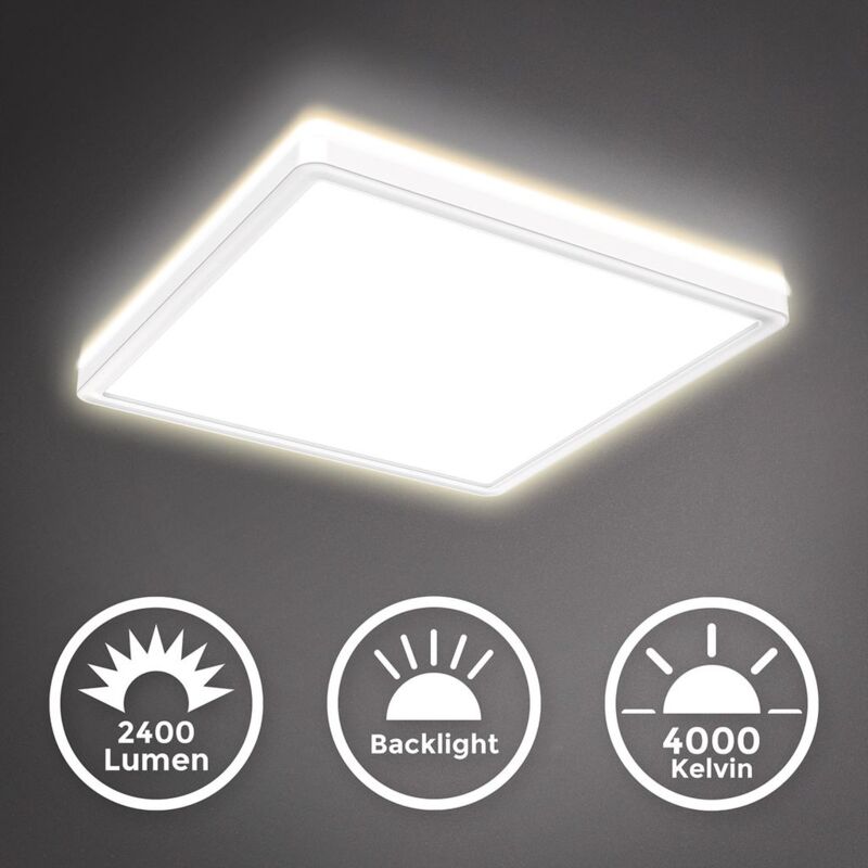 foto del prodotto lampada da soffitto a pannello a led dimmerabile ultrapiatta luce da soffitto soggiorno corridoio bianco